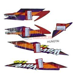 Bộ tem xe WAVE Thái 110 Cam tím zin chính hãng Honda