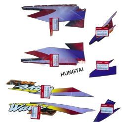 Bộ tem dán xe WAVE Thái 110 đỏ tím zin chính hãng Honda