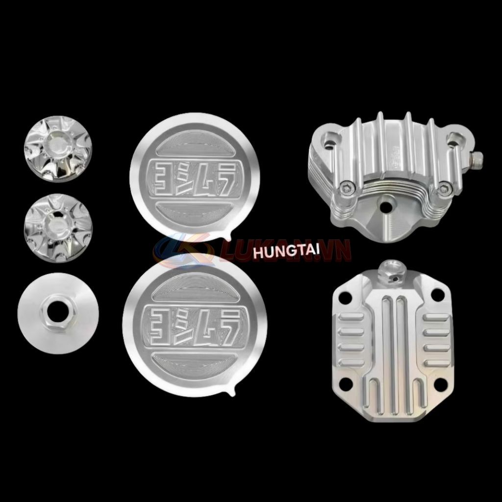 Bộ nắp chụp đầu bò quylat CNC xe DREAM, WAVE, CUB.... - Ảnh 2