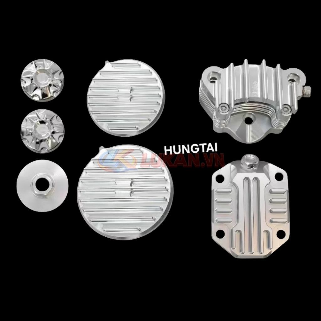 Bộ nắp chụp đầu bò quylat CNC xe DREAM, WAVE, CUB.... - Ảnh 4