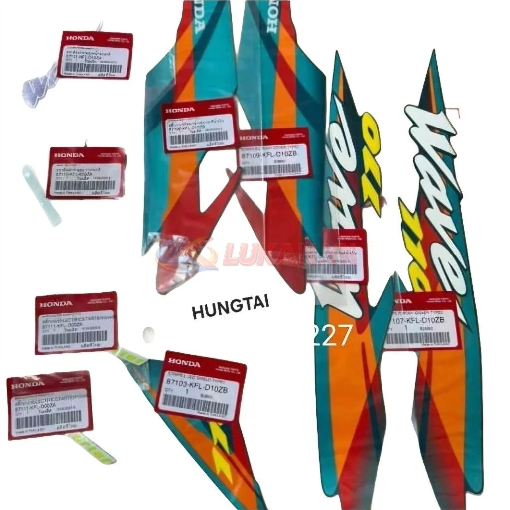 Bộ tem dán xe WAVE Thái 110 Xanh zin chính hãng honda - Ảnh 4