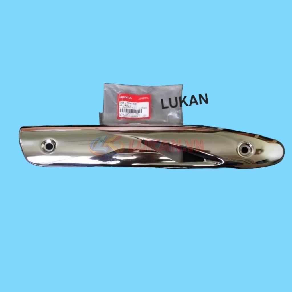 Ốp vĩ inox, che pô ống xã WAVE S110, RS.... zin chính hãng 18355-KWW-B20 - Ảnh 3