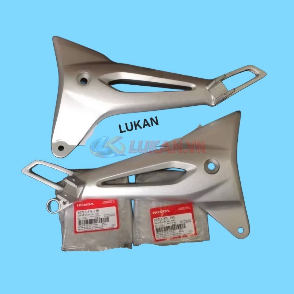 Cặp đùi pass nhôm gác chân sau WAVE A, ALPHA, RS, S100.... zin Honda 50715-KTL-740, 50716-KTL-740 - Ảnh 4