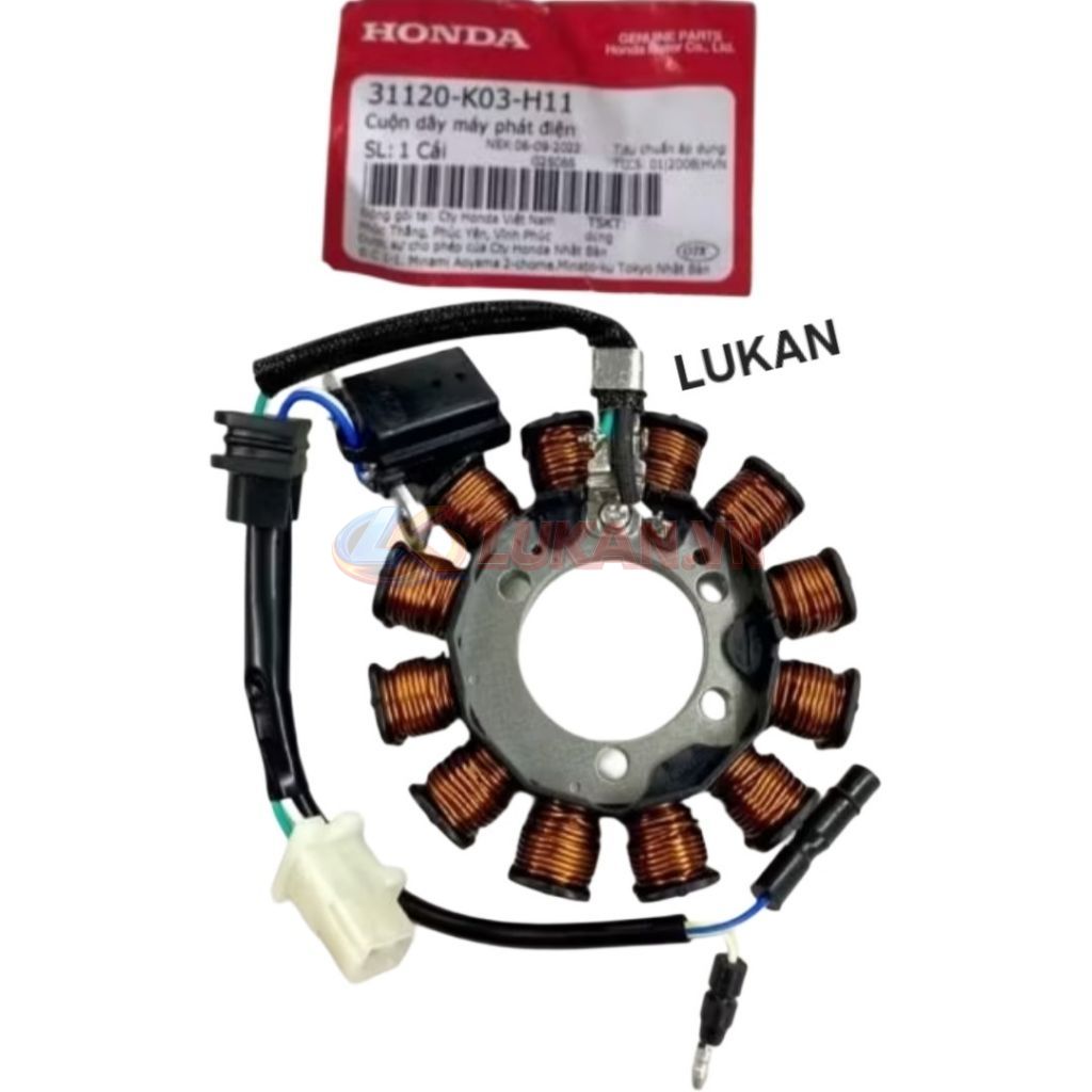 Cuộn lửa, dây máy phát điện xe WAVE RSX 110 Fi.... zin Honda 31120-K03-H11 - Ảnh 2