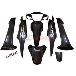 Bộ nhựa dàn áo, võ xe WAVE A, ALPHA... xương cá Đen zin chính hãng