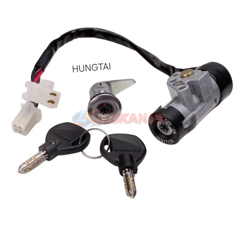 Bộ ổ khóa, công tắc điện 8 cạnh xe WAVE A, ALPHA 100.... chống đoản