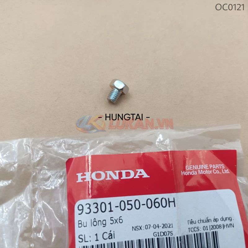 Ốc bắt pass dây cuộn lửa lốc đề DREAM, WAVE, FUTURE... zin bu lông 5x6 93301-050-060H - Ảnh 4