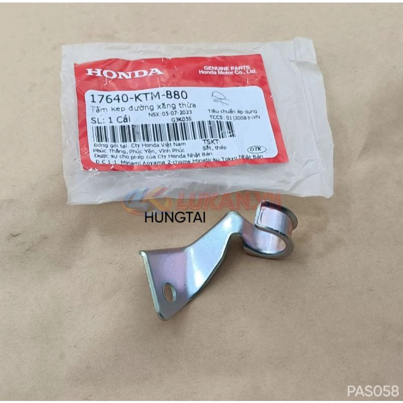 Pass đỡ ống dẫn xăng xe WAVE A, RS, S100, RSX, FUTURE 125... zin 17640-KTM-880 - Ảnh 4