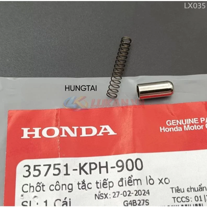 Bộ chốt lò xo, tiếp điểm heo nhông số FUTURE 2, NEO, X 125... zin 35751-KPH-900 - Ảnh 2