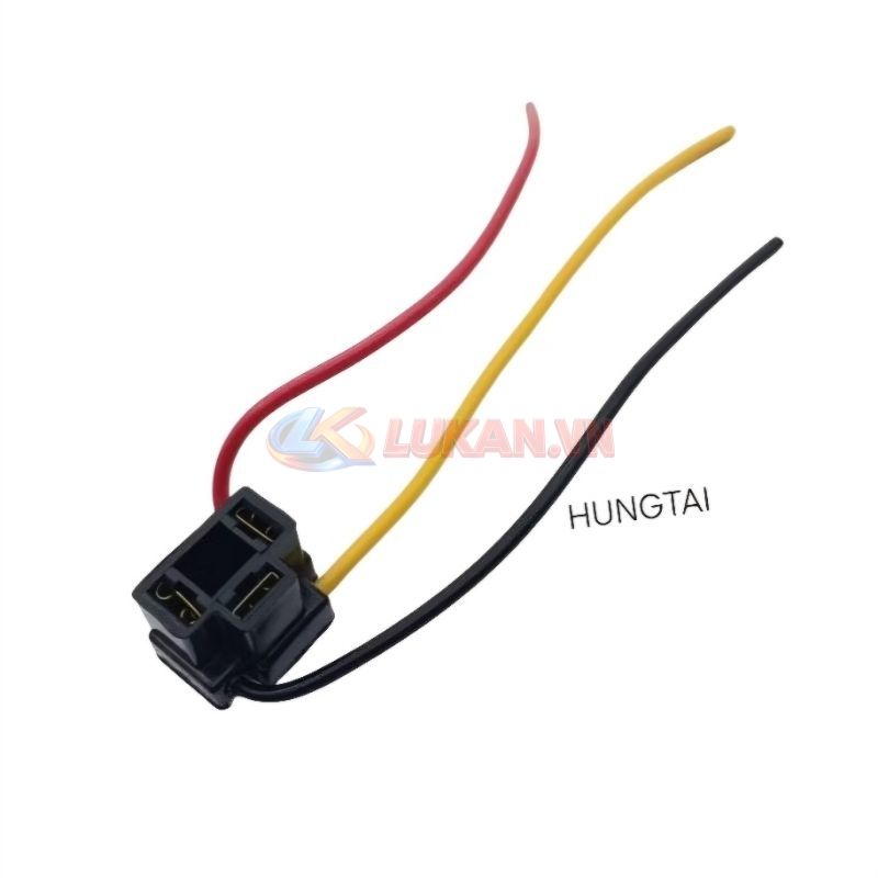 Dây, giắc ghim đuôi bóng chóa đèn pha xe WAVE, FUTURE....