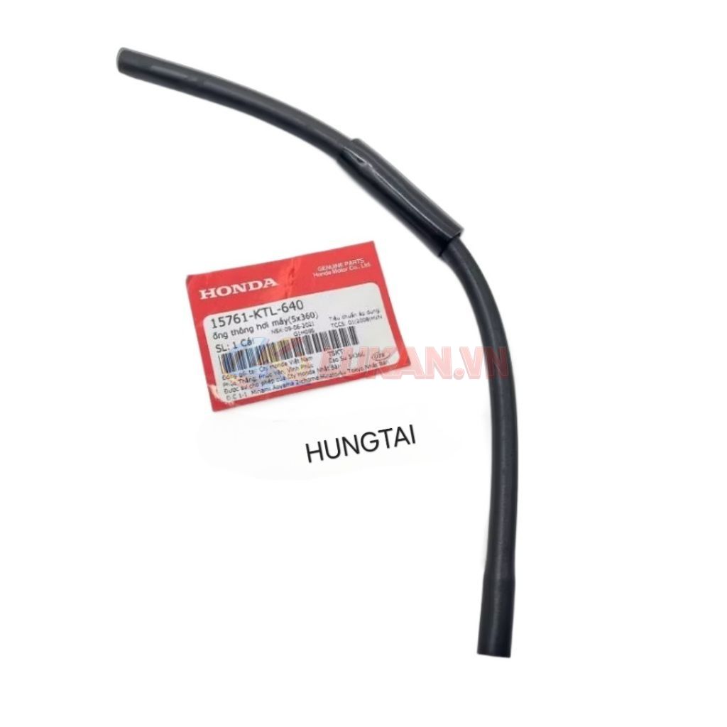Ống thông hơi máy WAVE A, ALPHA, RS, S100... zin Honda 5x360 15761-KTL-640 - Ảnh 2