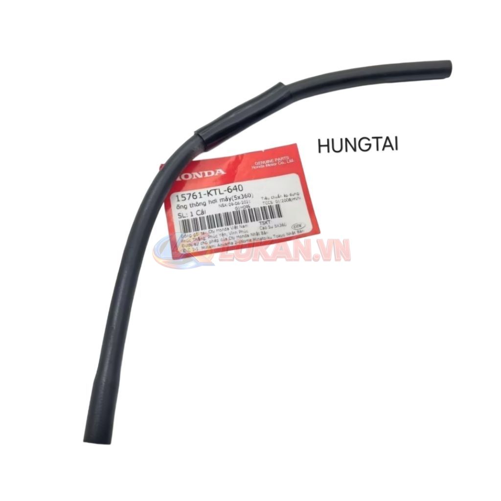 Ống thông hơi máy WAVE A, ALPHA, RS, S100... zin Honda 5x360 15761-KTL-640 - Ảnh 3