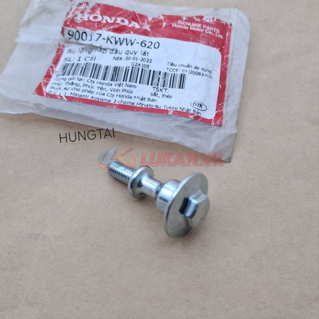 Ốc, bu lông nắp đầu bò quylat WAVE S110, RSX, BLADE, A110... zin 90017-KWW-740, 90017-KWW-620 - Ảnh 3