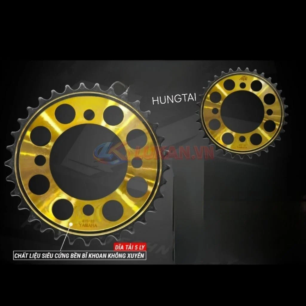 Bánh răng nhông tải, dĩa sau 5 ly WAVE A, S110, RSX, FUTURE 125.... 415