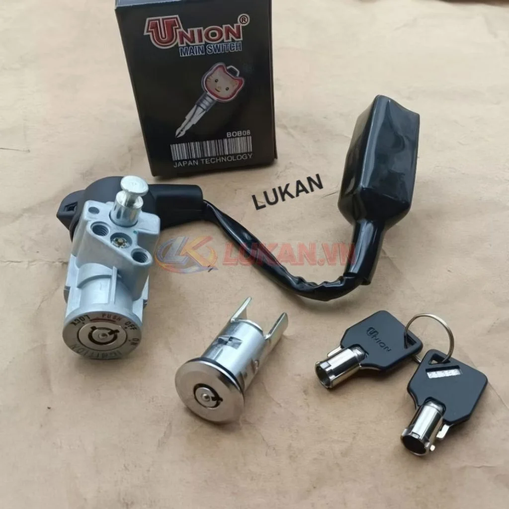 Bộ ổ khóa, công tắc máy union chìa tròn xe DREAM chống trộm - Ảnh 4