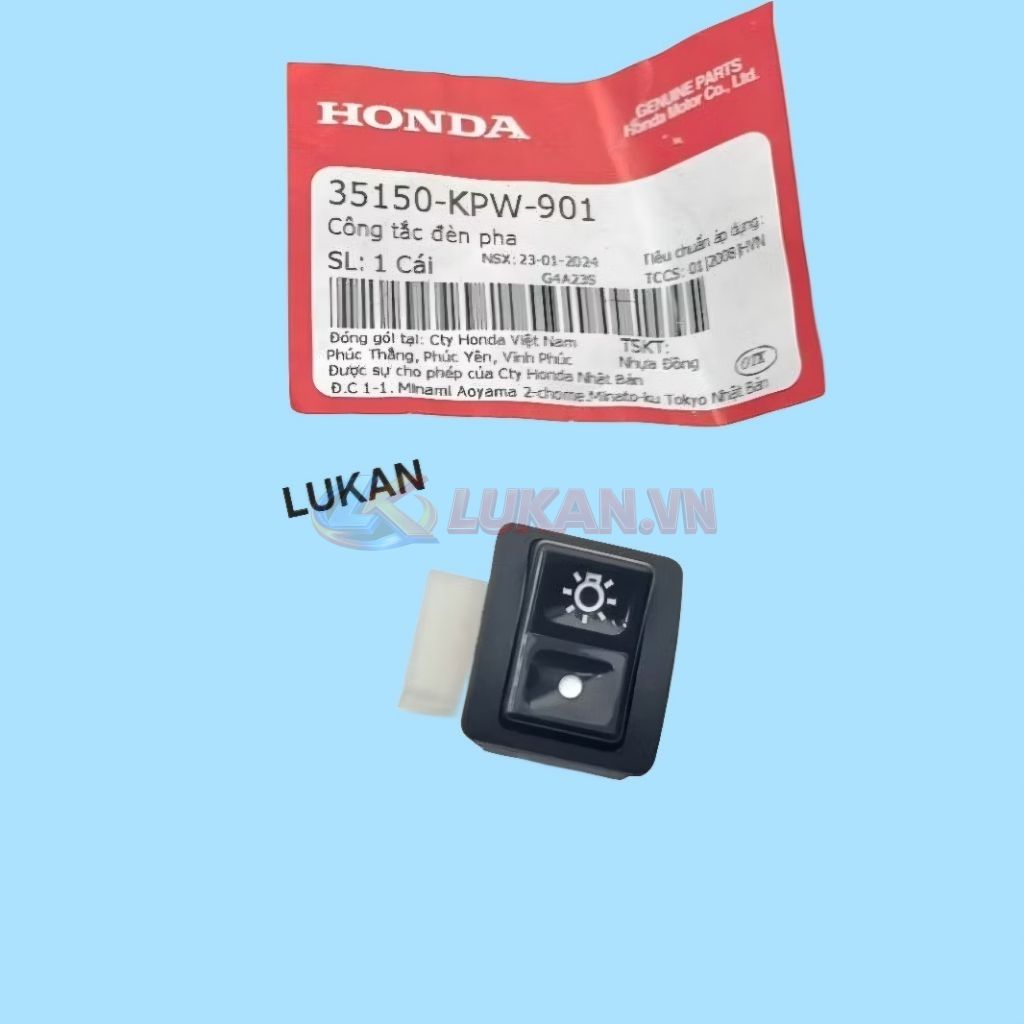 Nút công tắc đèn pha WAVE A, ALPHA, RS, S100, RSX, FUTURE 2... zin 35150-KPW-901 - Ảnh 4