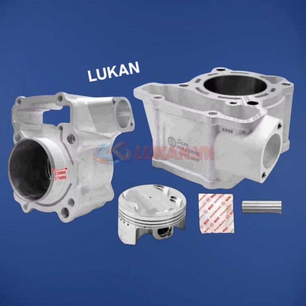Lòng kiếng, nòng hơi xi lanh 65mm xe WINNER, SONIC 150... luôn piston bạc - Ảnh 2