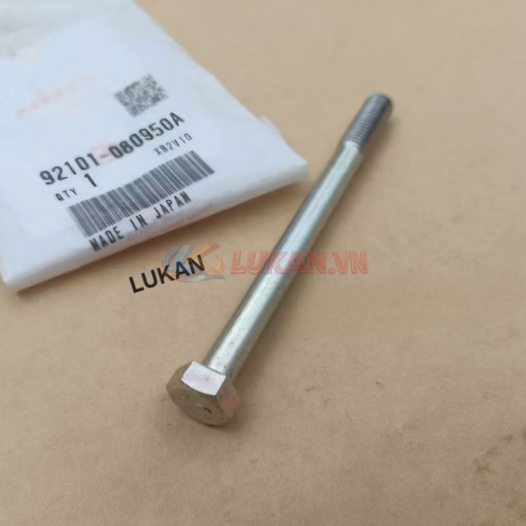 Ốc treo lòng hơi xi lanh WAVE Thái 110, FUTURE 1.... bu lông 8x95 zin 92101-080-950A - Ảnh 2