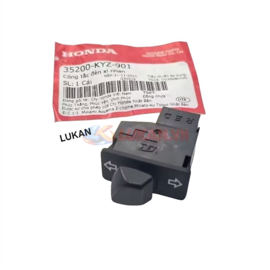 Nút công tắc đèn xi nhan xe WAVE S110, RSX, FUTURE 125.... zin 35200-KYZ-901 - Ảnh 2
