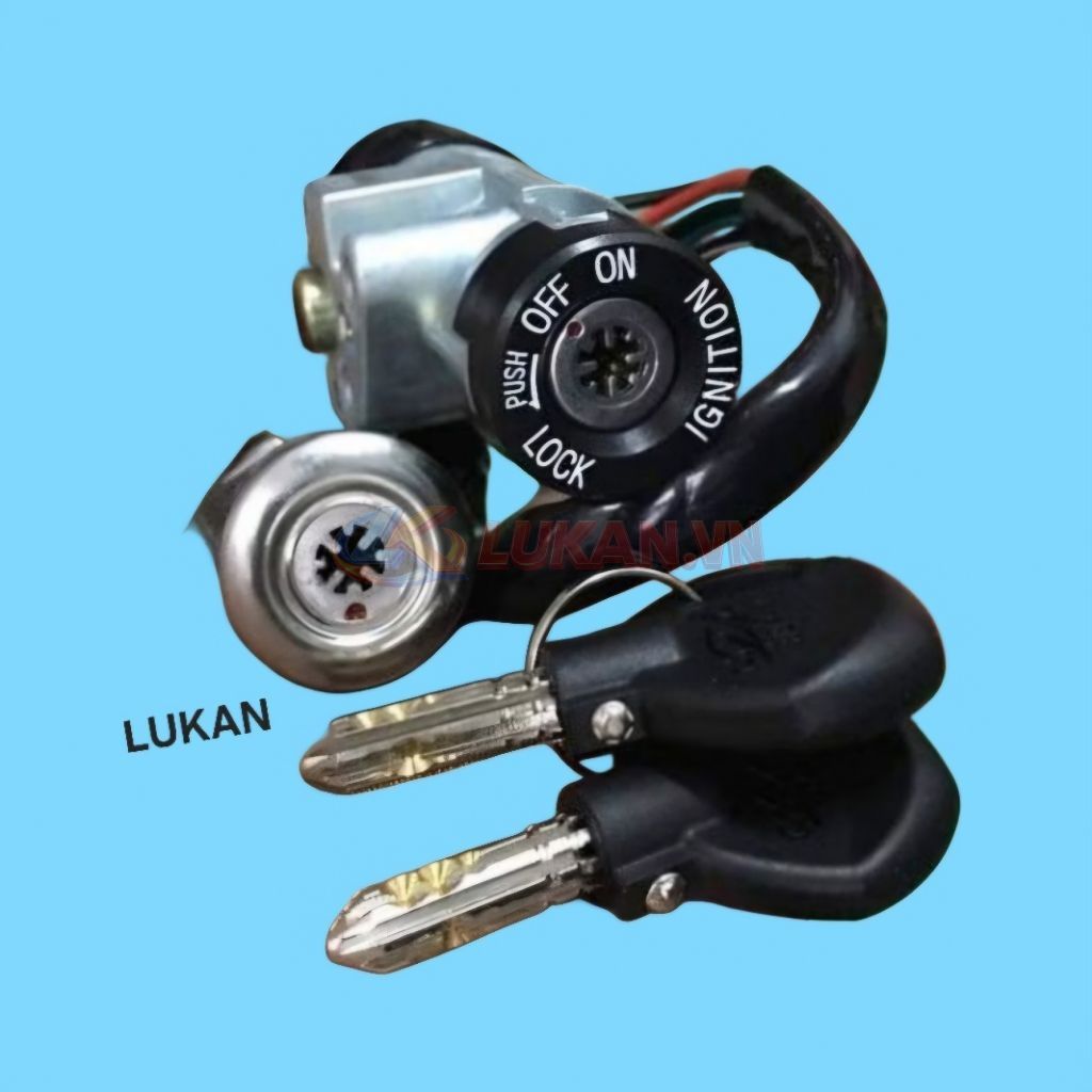 Bộ ổ khóa, công tắc điện 8 cạnh xe FUTURE 1 đời đầu. chống đoản - Ảnh 3