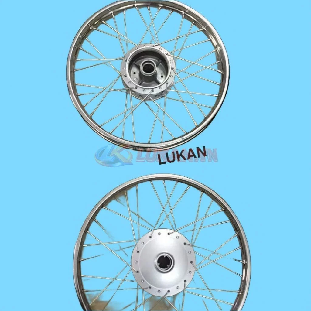 Bộ bánh căm niềng thắng đùm, vành WAVE S110, RSX, BLADE, ALPHA 110.... zin Honda - Ảnh 5