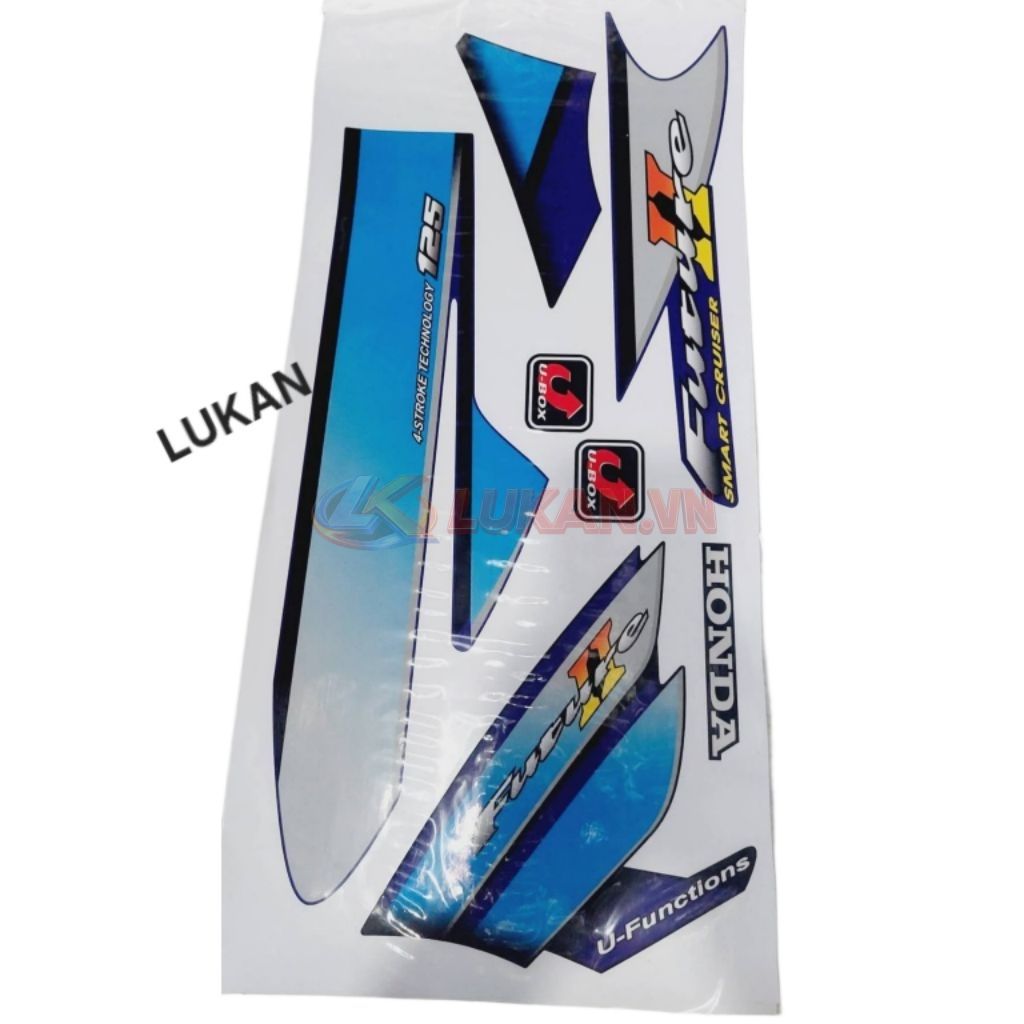 Bộ tem xe FUTURE 2 Xanh dương - Ảnh 3