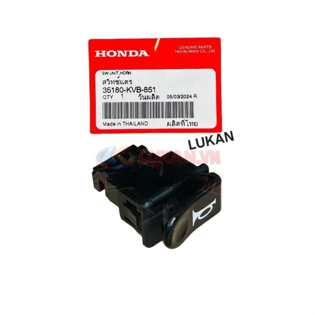 Nút công tắc kèn, còi WAVE A, ALPHA, RS, S100, RSX... zin 35180-KVB-851, 35180-KTM-971 - Ảnh 3