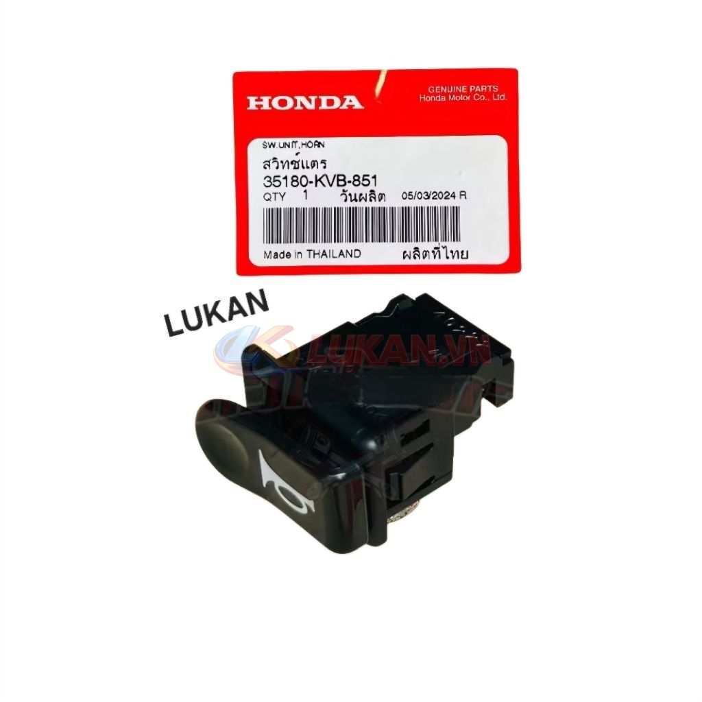 Nút công tắc kèn, còi WAVE A, ALPHA, RS, S100, RSX... zin 35180-KVB-851, 35180-KTM-971 - Ảnh 4