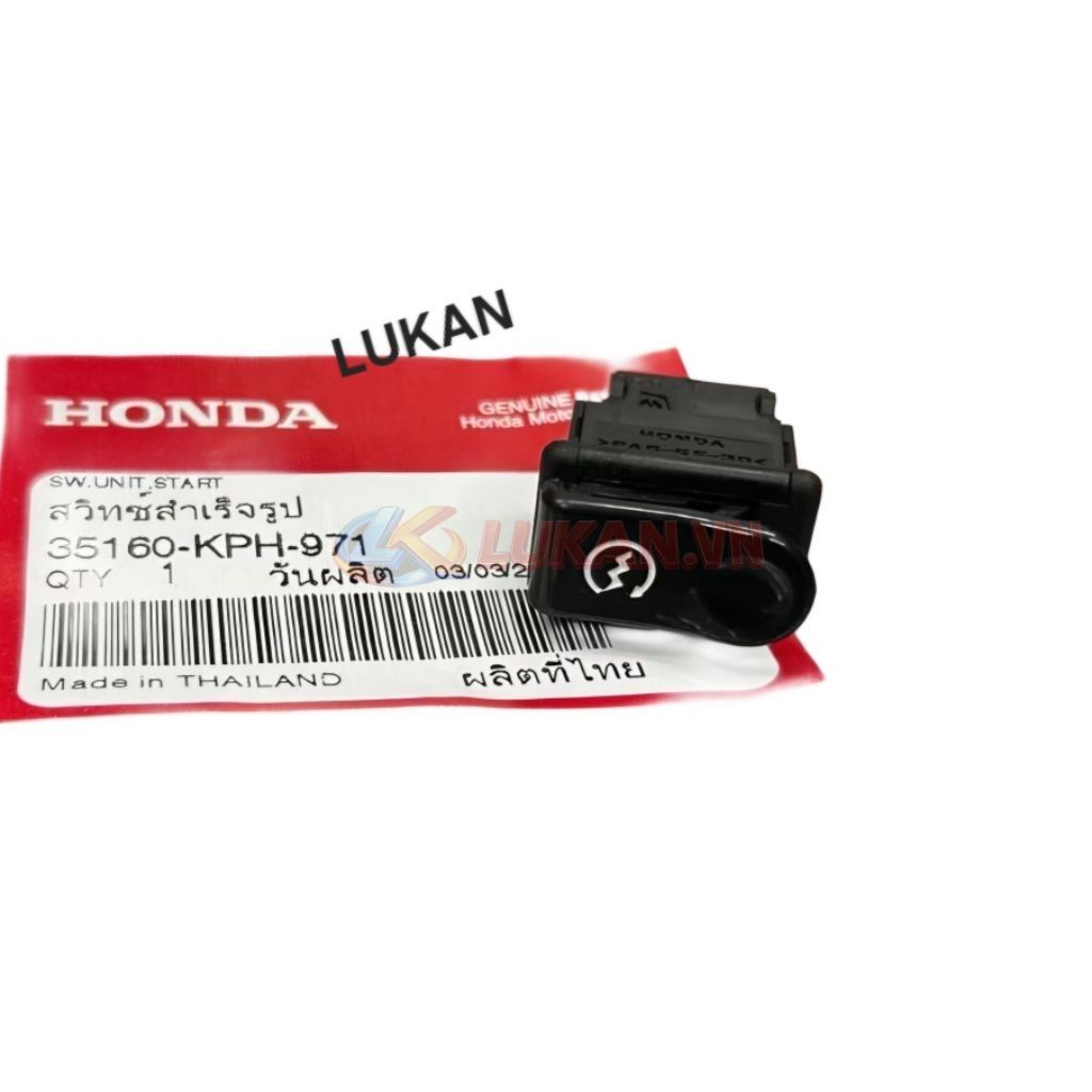 Nút công tắc đề khởi động WAVE A, ALPHA, RS, S100, RSX... zin 35160-KTM-971, 35160-KPH-971, 35160-KVB-851