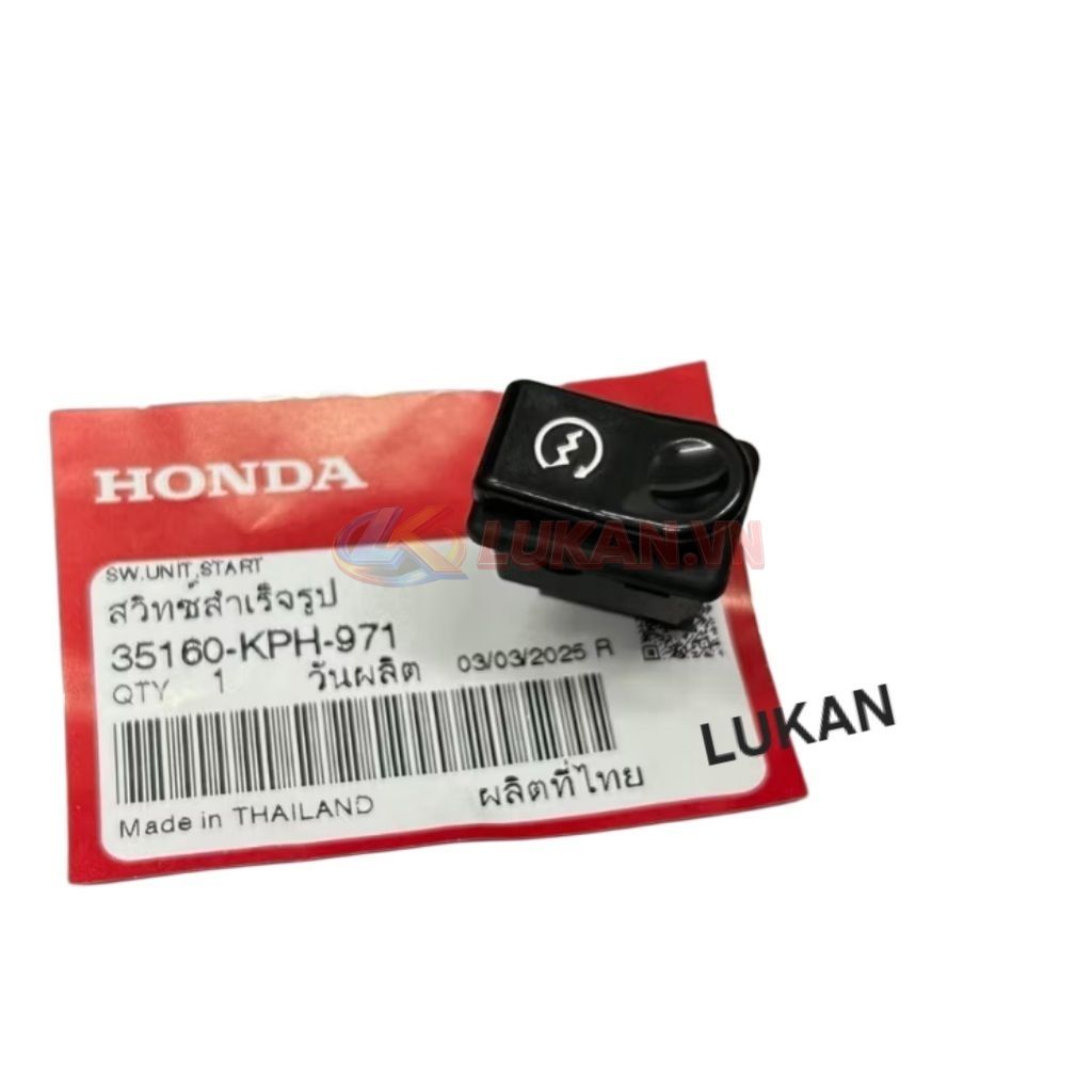 Nút công tắc đề khởi động WAVE A, ALPHA, RS, S100, RSX... zin 35160-KTM-971, 35160-KPH-971, 35160-KVB-851 - Ảnh 6