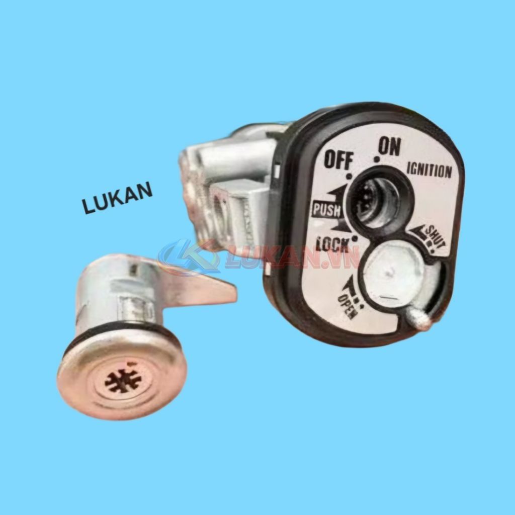 Bộ ổ khóa, công tắc điện 8 cạnh xe WAVE A, ALPHA 110... chống đoản - Ảnh 2