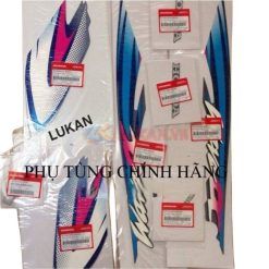 Bộ tem xe WAVE ALPHA đời đầu Xanh ngọc zin chính hãng