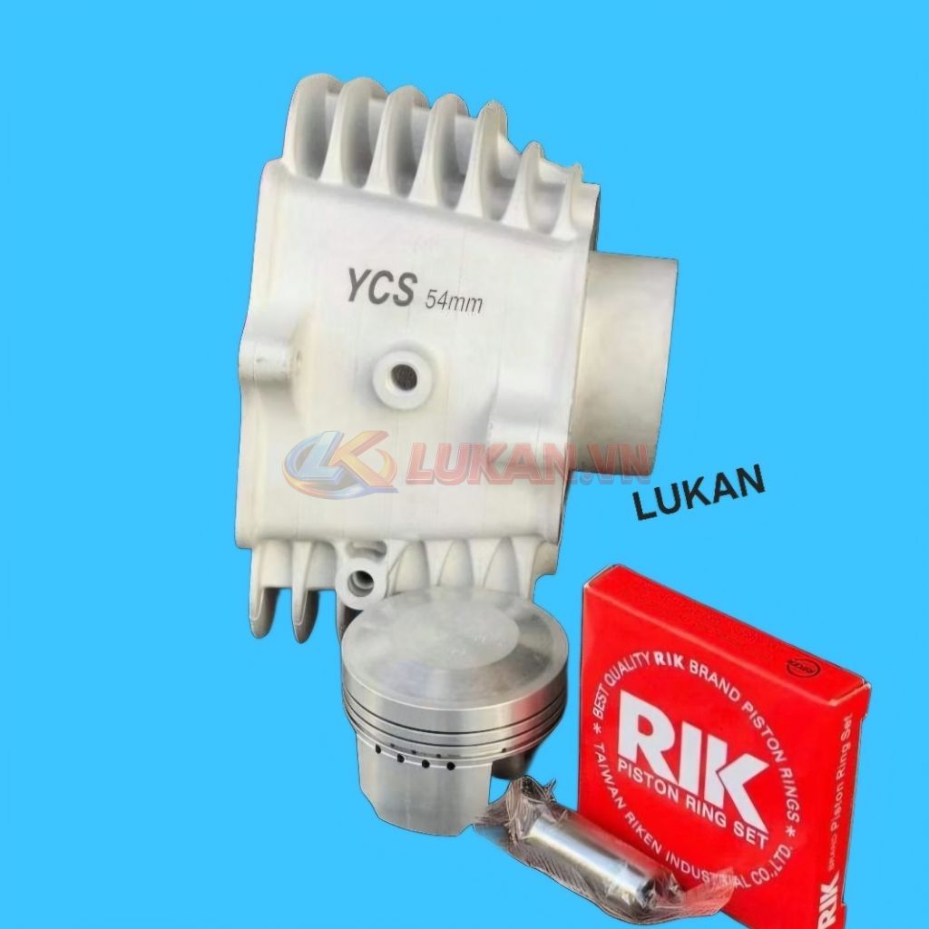 Lòng kiếng, hơi xi lanh YCS 54mm xe DREAM, WAVE... luôn piston - Ảnh 4