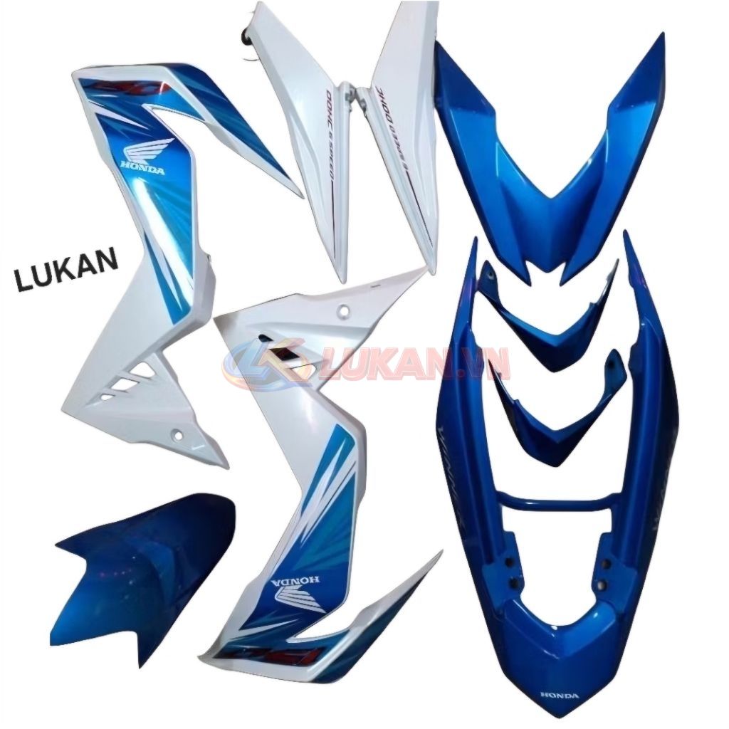 Bộ nhựa dàn áo WINNER V1 150 Xanh trắng zin Honda - Ảnh 4