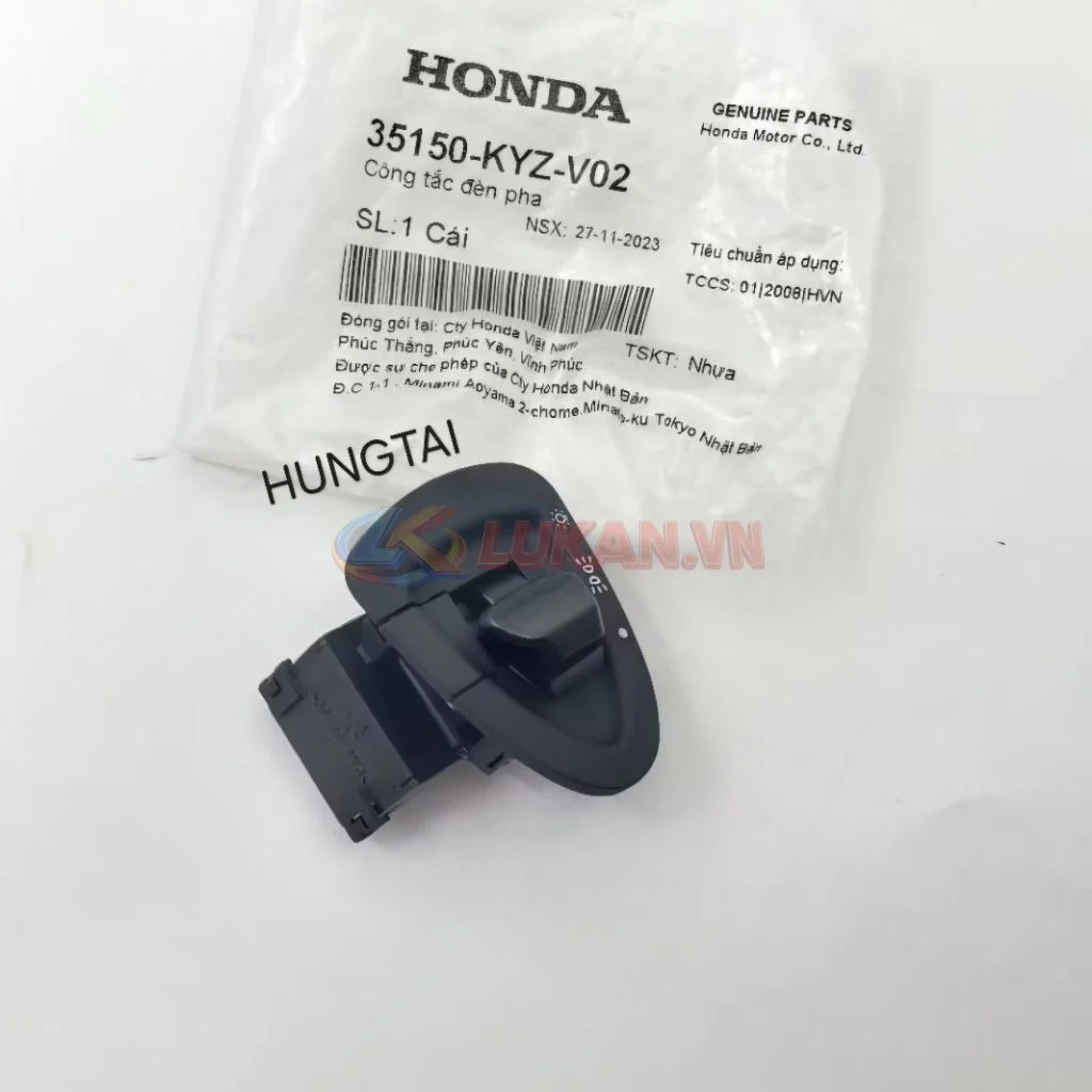 Nút công tắc đèn pha WAVE S110, RSX, BLADE, FUTURE 125... zin 35160-KYZ-V20 - Ảnh 2