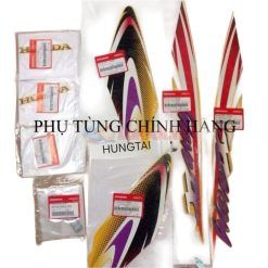 Bộ tem xe WAVE ALPHA tím đỏ zin chính hãng Honda
