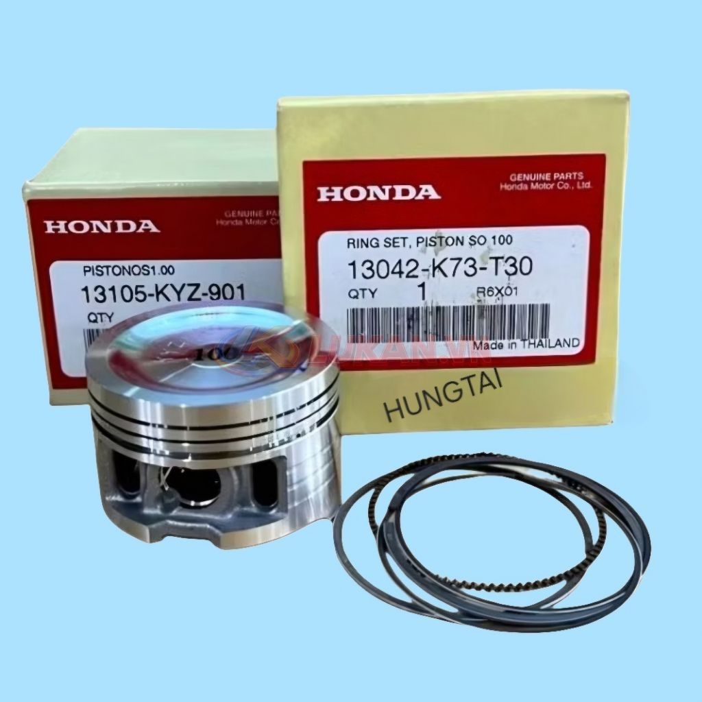 Bộ piston bạc, xéc măng xe FUTURE MẬP, LED, WAVE 125... zin 13012-KYZ-900, 14042-K73-T30 - Ảnh 2