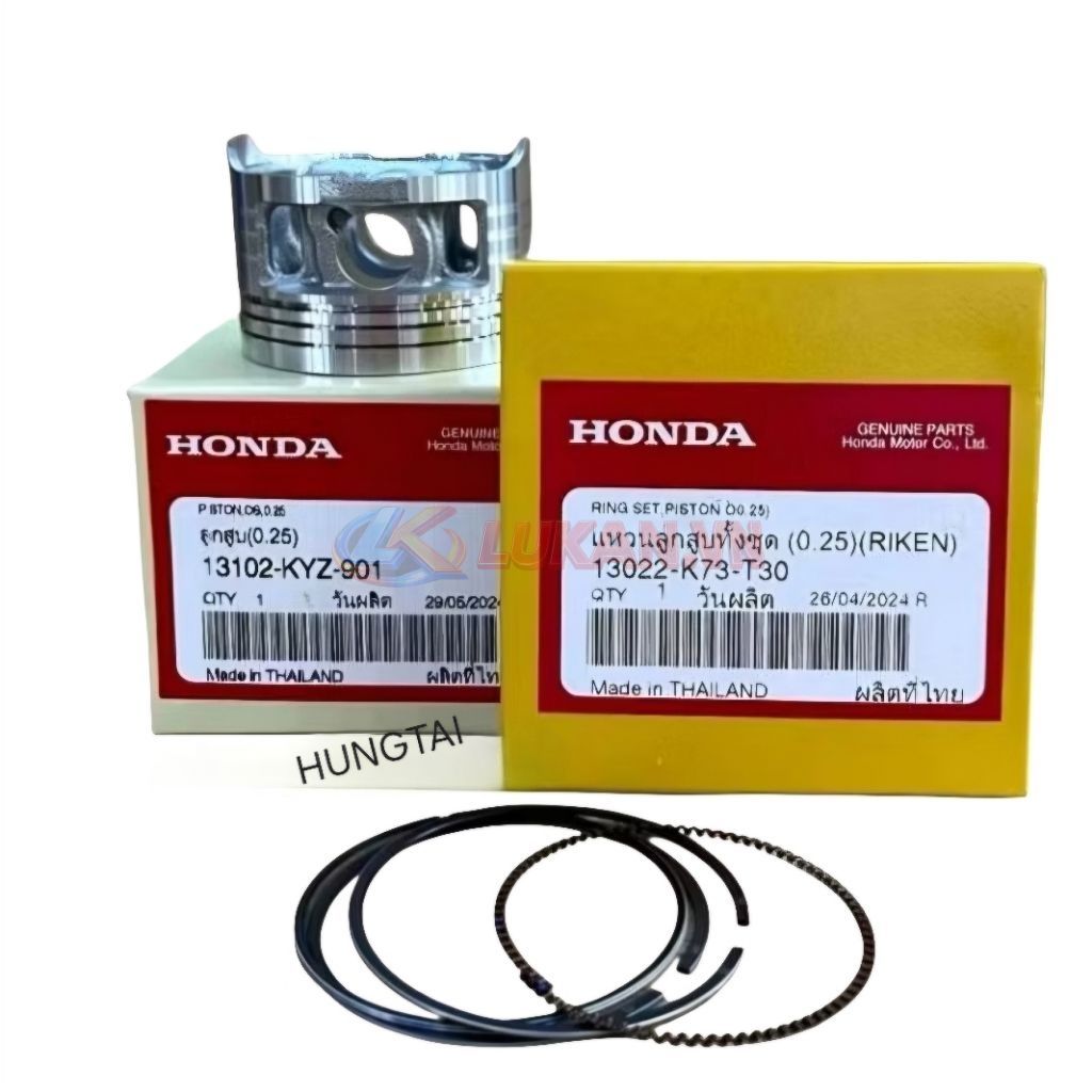 Bộ piston bạc, xéc măng xe FUTURE MẬP, LED, WAVE 125... zin 13012-KYZ-900, 14042-K73-T30 - Ảnh 3