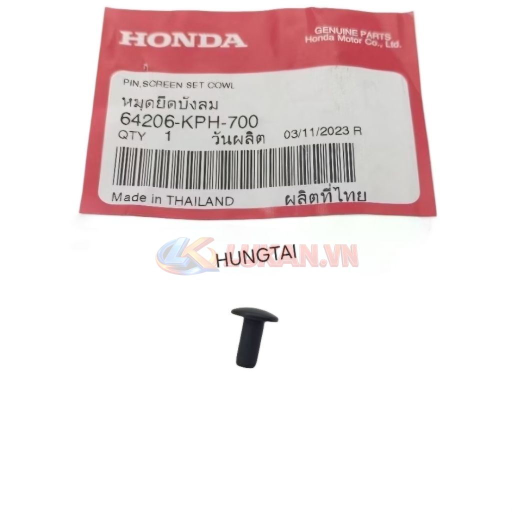 Đinh chốt mão ốp chắn gió đầu xe FUTURE NEO, WAVE 125... zin 64206-KPH-700 - Ảnh 4
