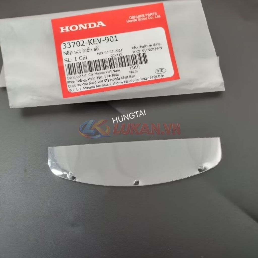 Nắp soi biển số, đèn hậu xe WAVE Thái, ALPHA, ZX... zin Honda 33702-KEV-901