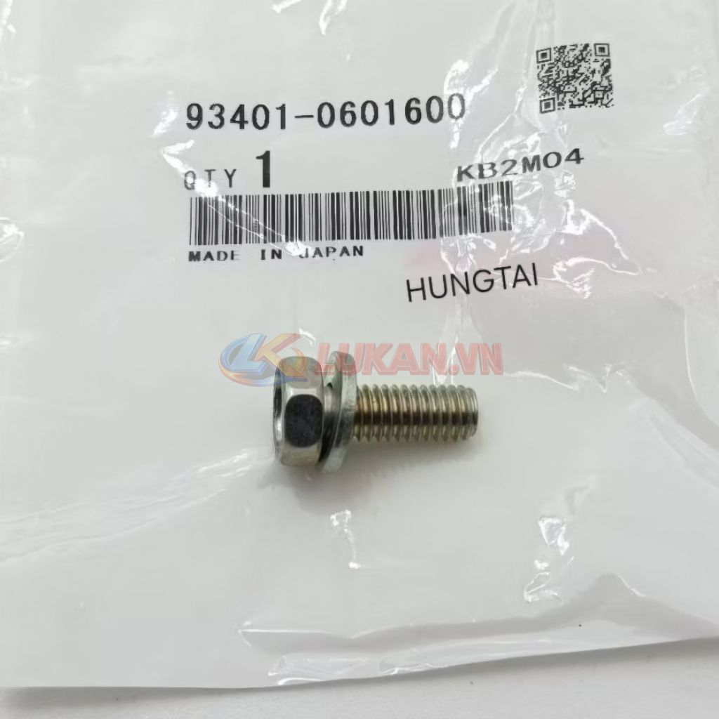 Ốc, bu lông bắt thùng bình xăng xe DREAM zin Honda Japan 93401-0601600 - Ảnh 2