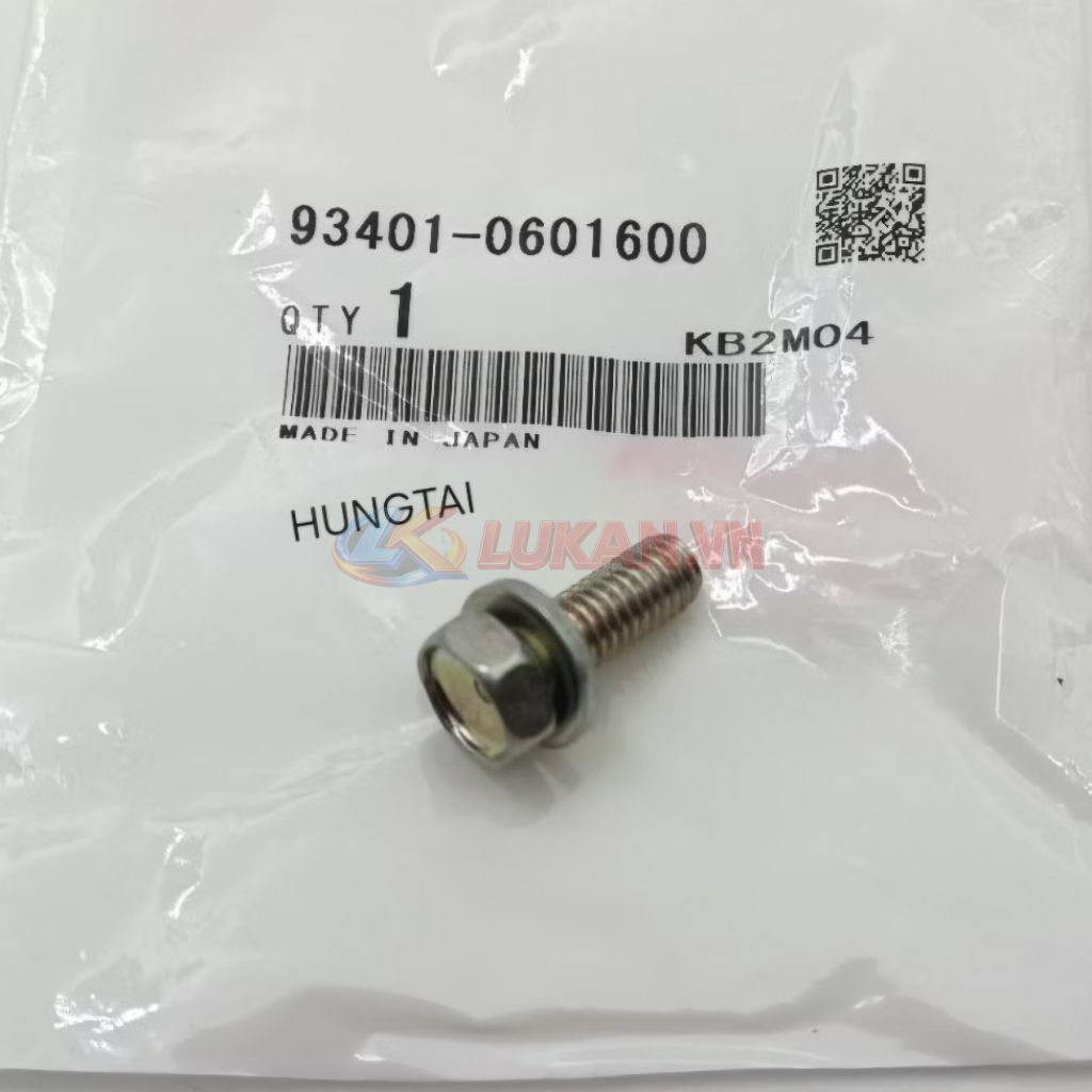 Ốc, bu lông bắt thùng bình xăng xe DREAM zin Honda Japan 93401-0601600 - Ảnh 3