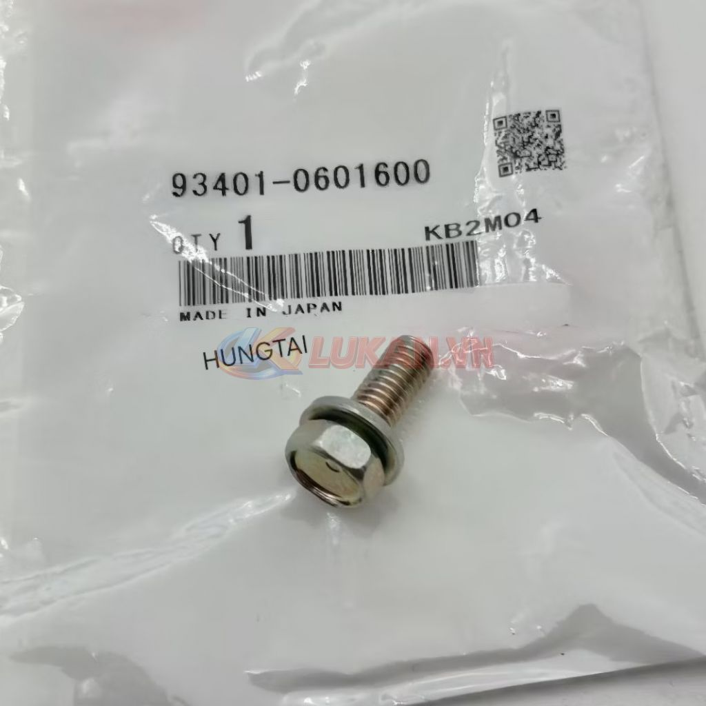 Ốc, bu lông bắt thùng bình xăng xe DREAM zin Honda Japan 93401-0601600 - Ảnh 4