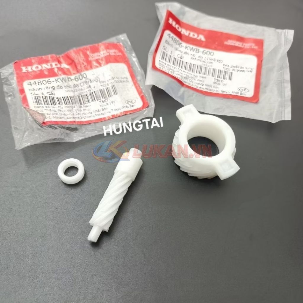 Cặp nhông công tơ mét nhựa WAVE S110, RSX, FUTURE 125... đồng hồ zin 44806-KWB-600 - Ảnh 2