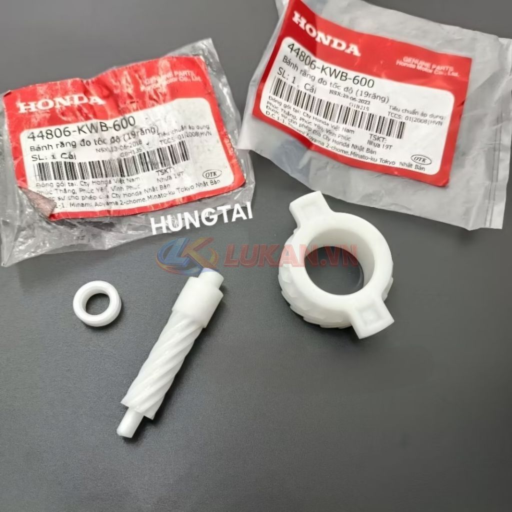Cặp nhông công tơ mét nhựa WAVE S110, RSX, FUTURE 125... đồng hồ zin 44806-KWB-600 - Ảnh 3