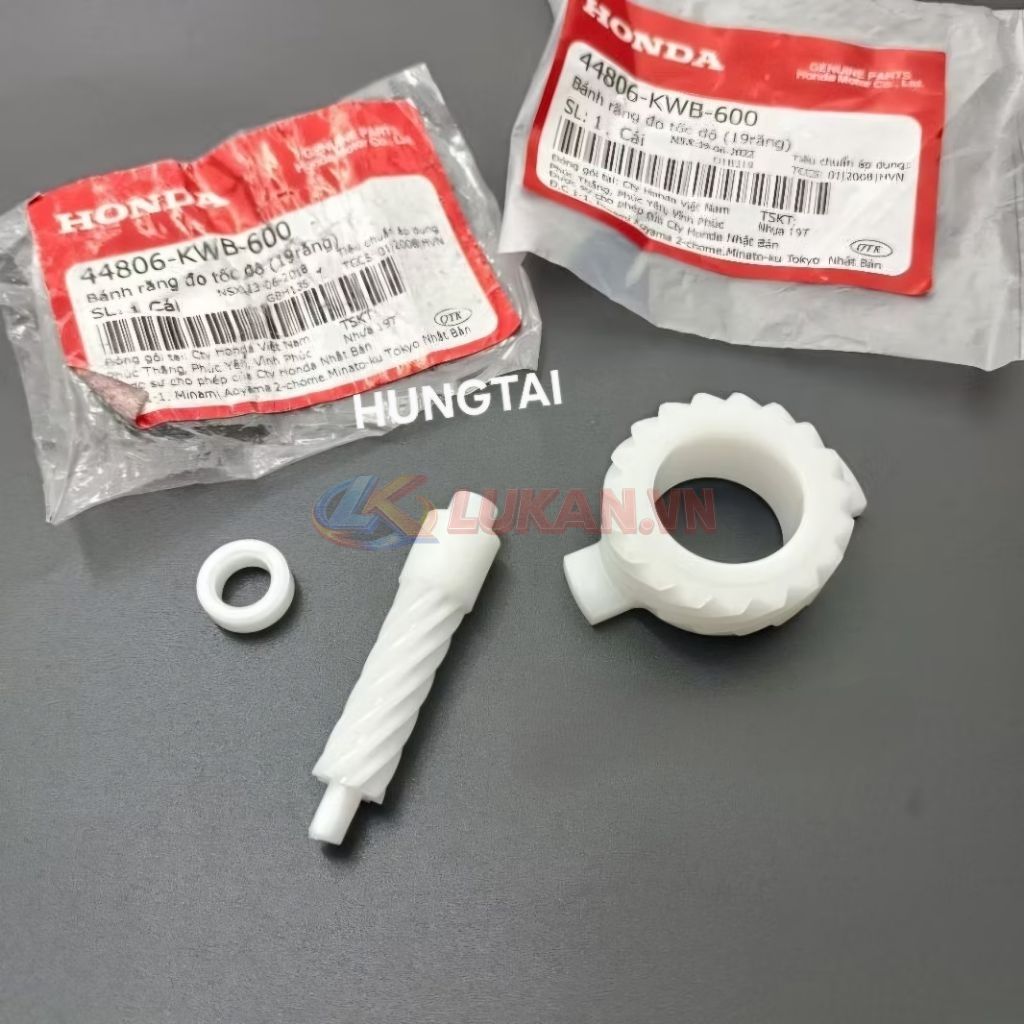 Cặp nhông công tơ mét nhựa WAVE S110, RSX, FUTURE 125... đồng hồ zin 44806-KWB-600 - Ảnh 4