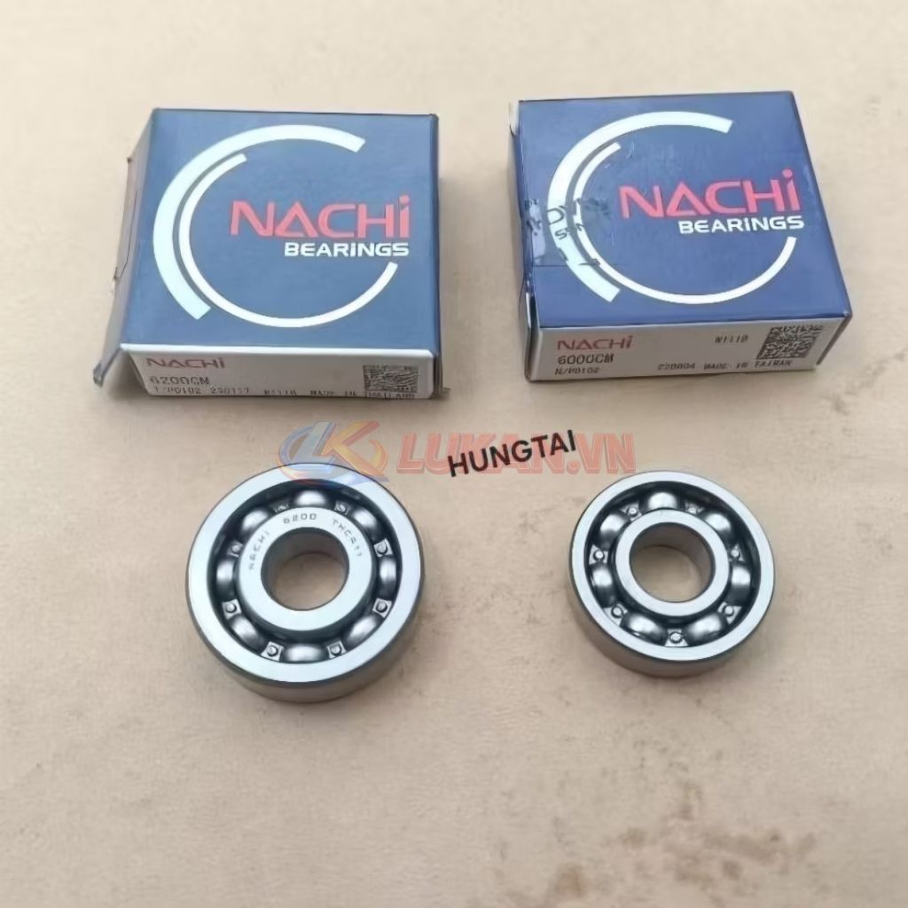 Bạc đạn, bi ép nồi côn NACHI xe DREAM, WAVE, FUTURE.... 6000, 6200 - Ảnh 4