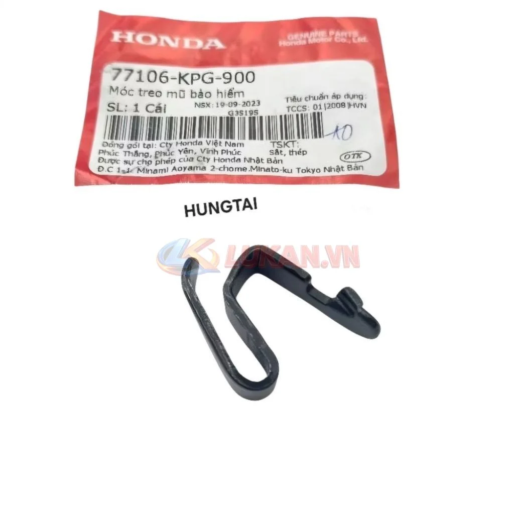Móc treo nón mũ bảo hiểm, cốp xe FUTURE NEO, X 125... zin 77106-KPG-900 - Ảnh 2