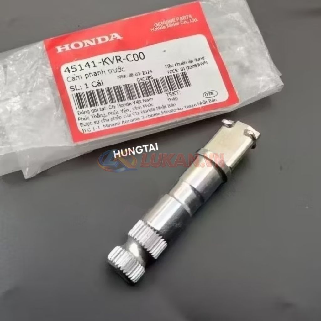 Trục cốt cam má phanh xe WAVE S110, RSX, ALPHA 110... zin 45141-KVR-C00