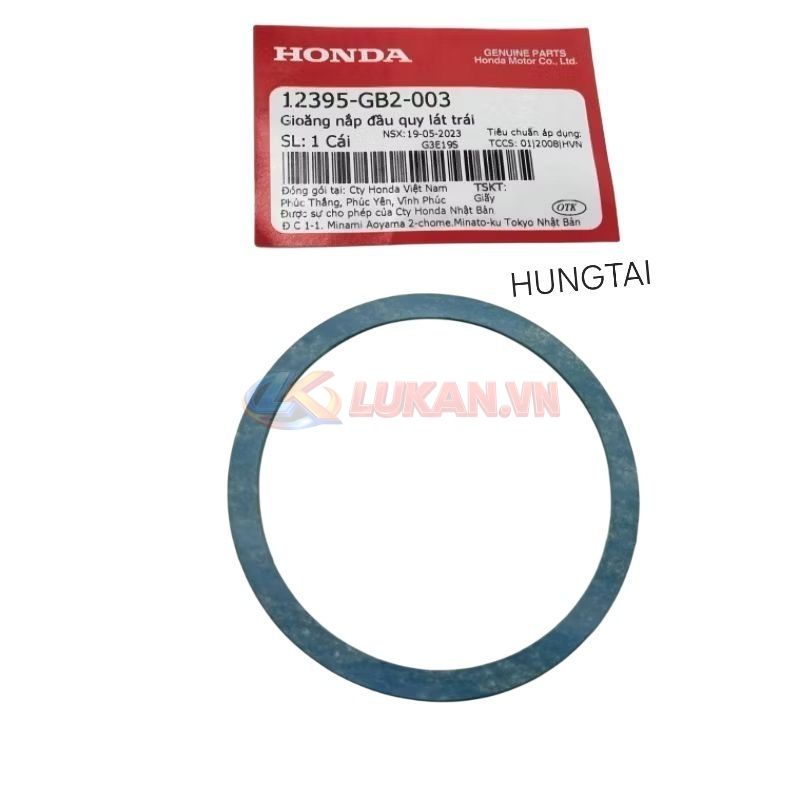 Gioăng, ron nắp cam tròn xe DREAM Thái, Super đời đầu zin 12395-GB2-003